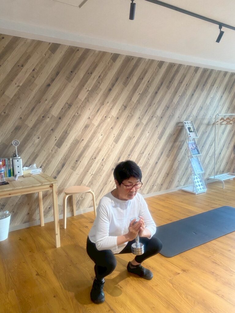 スクワットの様子